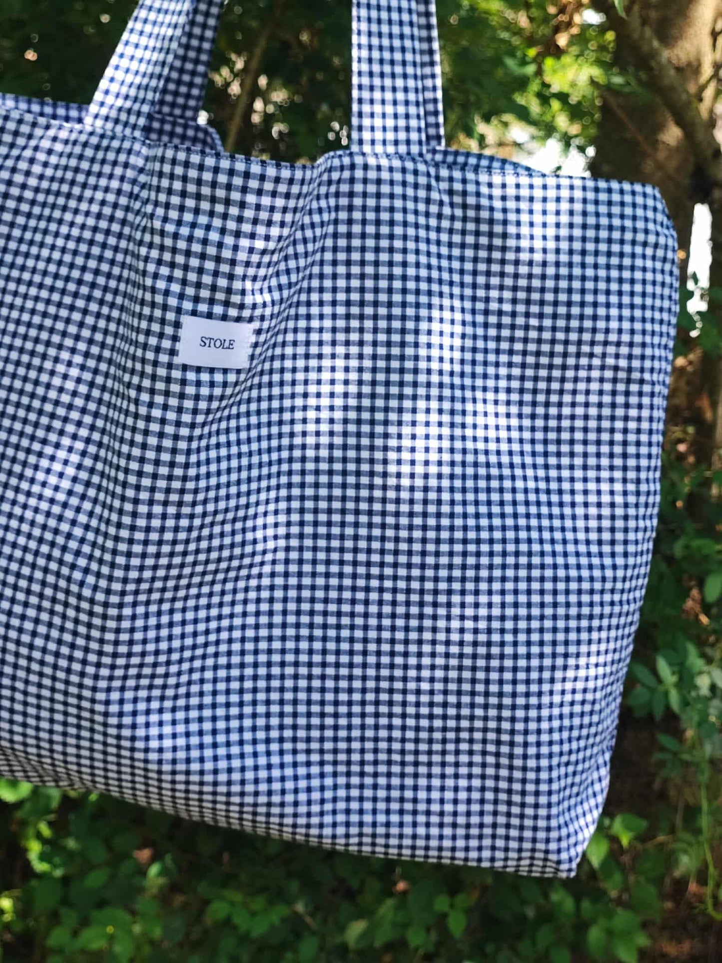 Sac Cabas Vichy Bleu
