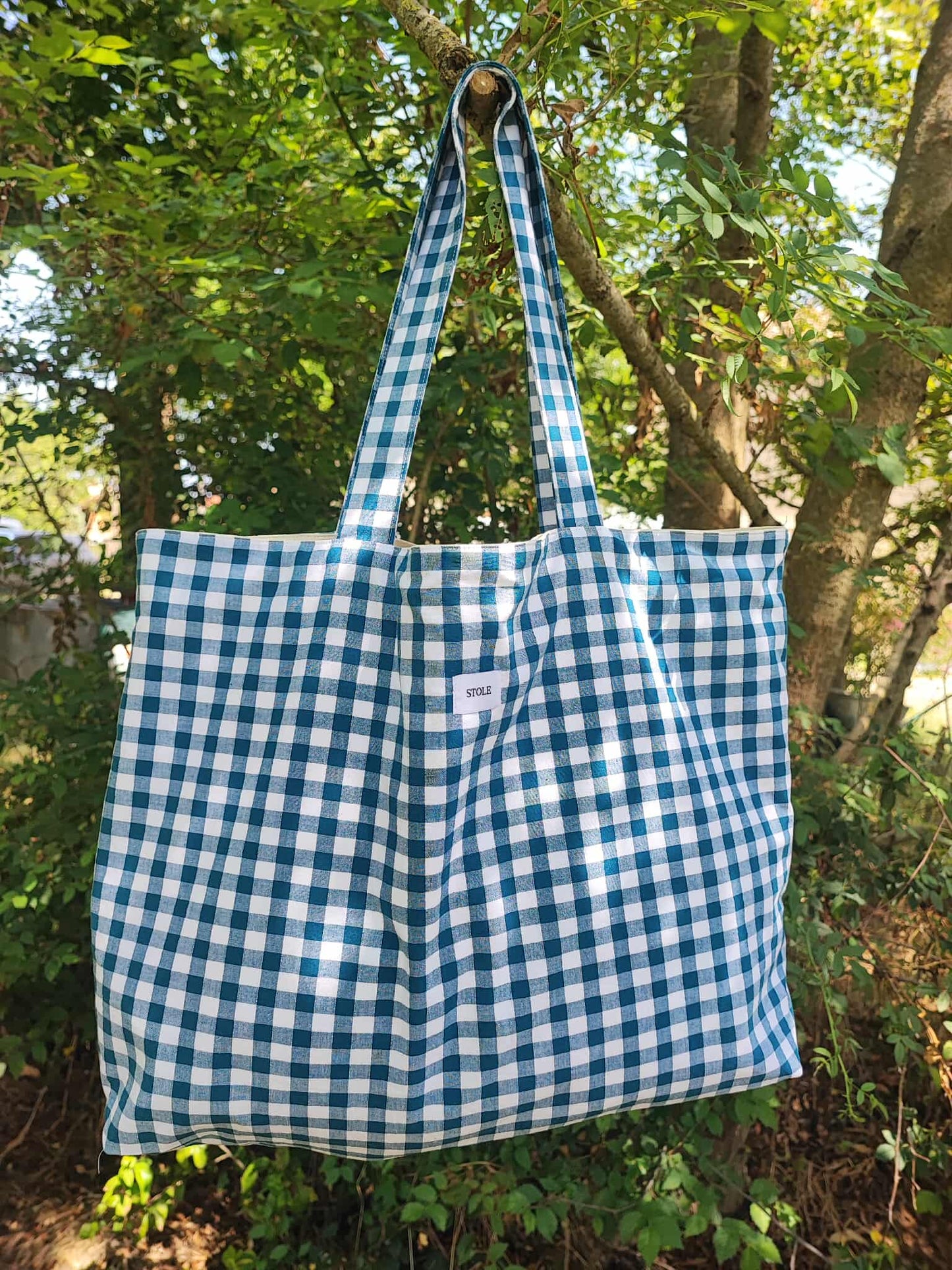 Sac Cabas Vichy Vert