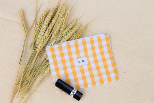 Petite pochette vichy Jaune