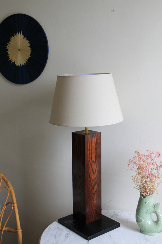 Lampe Palissandre et Paille
