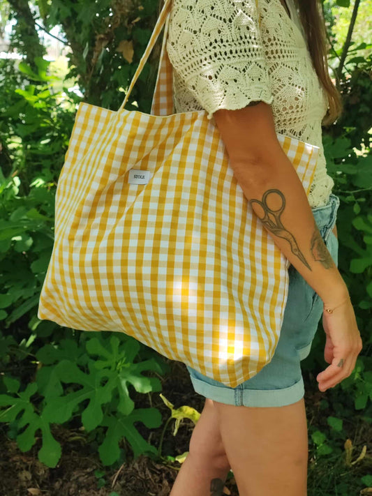 Sac Cabas Vichy Jaune